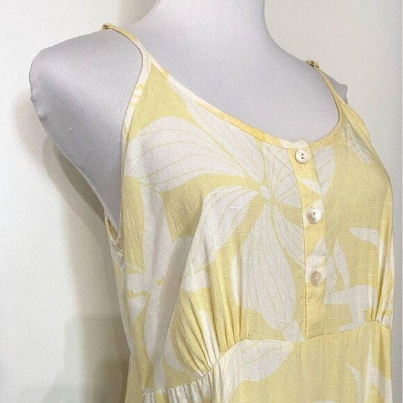 KIWI + PUNCH SOFT YELLOW WHITE FLORAL MAXI SUMMER DRESS - S - Picture 4 of 9